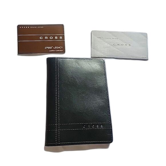 Passport Case by Cross Leather Black - Picture 1 of 3